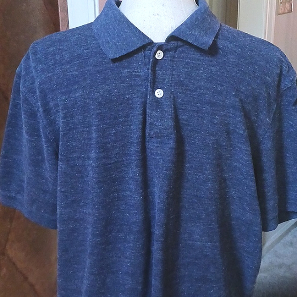 GEORGE Polo Short Sleeve Blue Shirt Size Medium 38/40